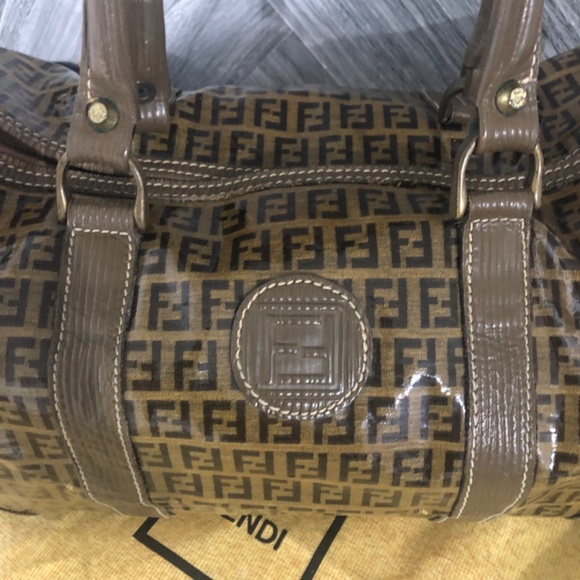 💥SOLD💥🌺Restored Authentic Fendi Monogram Boston Satchel🌺 - Picture 3 of 14